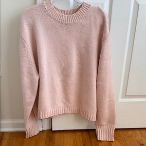 Zara Soft Pink Crew Neck Sweater